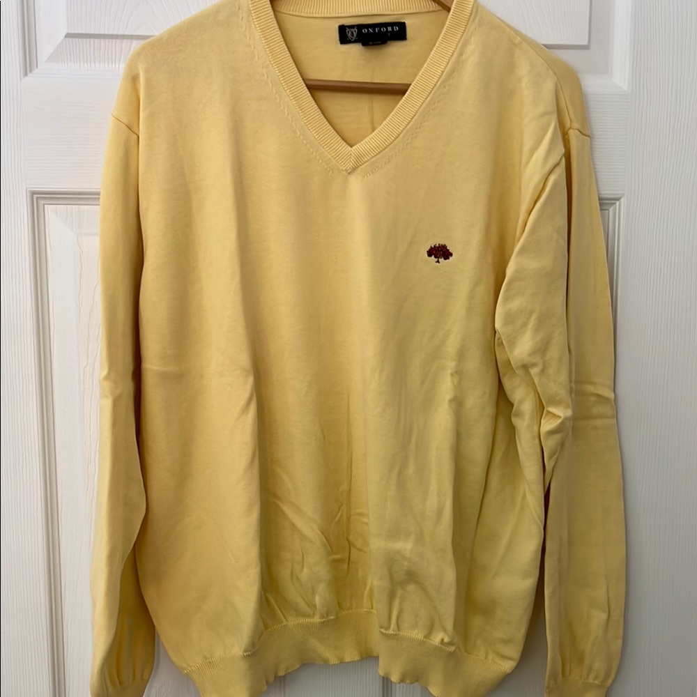 Oxford Golf Yellow V-Neck Men's Sweater